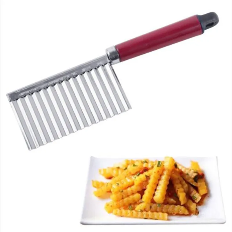 

New Potato Wavy Edged Knife Stainless Steel Kitchen Gadget Vegetable Fruit Slicing Cutting Peeler Cooking Tools