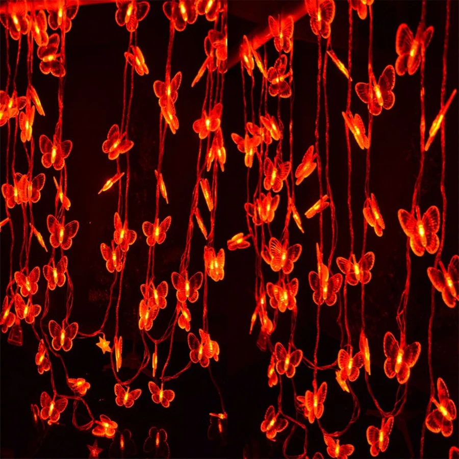 10M 38LED LEDs butterfly led string Garland lights Christmas Lights Holiday Wedding Party Decoration Curtain lights 110V/220V 10M 38LED LEDs butterfly led string Garland lights Christmas Lights Holiday Wedding Party Decoration Curtain lights 110V/220V