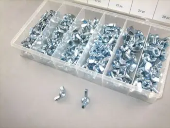 

150Pcs Metric Wing Nut Locknut Kit Assortment Set Hardware Tools M4 M5 M6 M8 M10