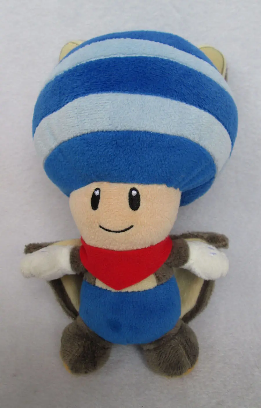 TOGETHER Super Mario Fly Squirrel Toad Blue Plush 20 cm