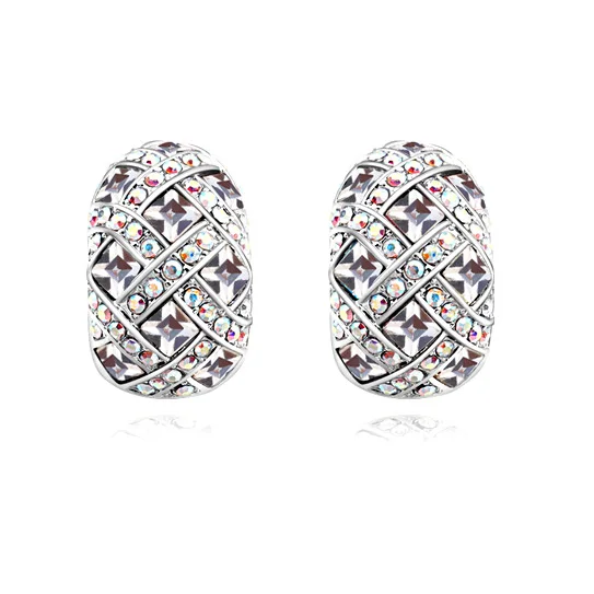 ANNGILL Подлинная кристаллы от Swarovski Женские винтажные серьги-гвоздики серьги с полукруглыми элементами ювелирные изделия Femme Brincos - Окраска металла: 04