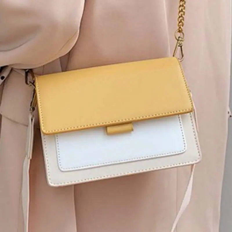 Модная женская сумка через плечо Herald,, 4 цвета, кожаная сумка через плечо,, Новинка - Цвет: Цвет: желтый