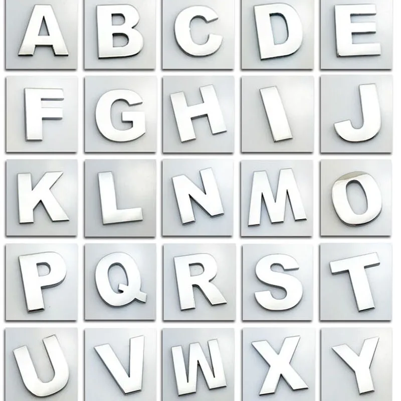 

Car Metal Stickers English Letters car Sticker A to Z and 0 to 9 Number Digital Car 3D word Badge Logo Automobile Stickers style