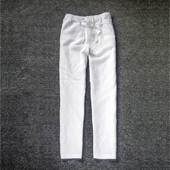 Men's Linen Pants Long Cotton Casual Pants Men Solid Trousers For Men ...