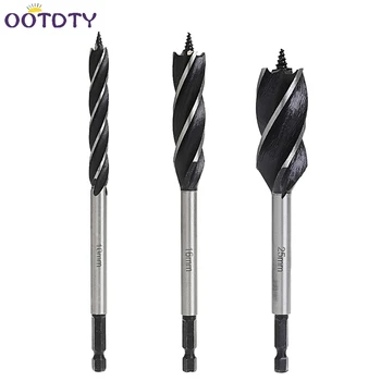 

Spiral HSS Drills for Wood 10/16/25mm Hex Power Tools Chuck Bits