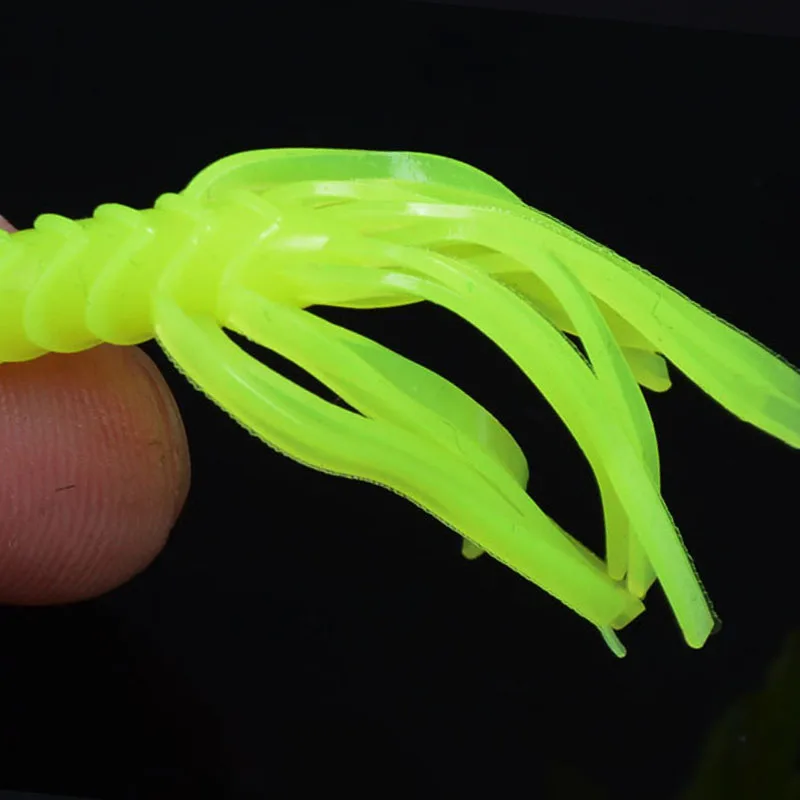 Fishing lure 20pcs/lot 1.3g 6cm Multi-tail soft lure worm  Artificial wobbler quality professional Fly fishing accessories pesca