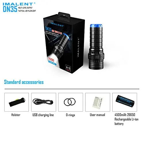 IMALENT DN35 перезаряжаемый фонарик CREE XHP35 HI Светодиодный max 2200LM уличный O светодиодный