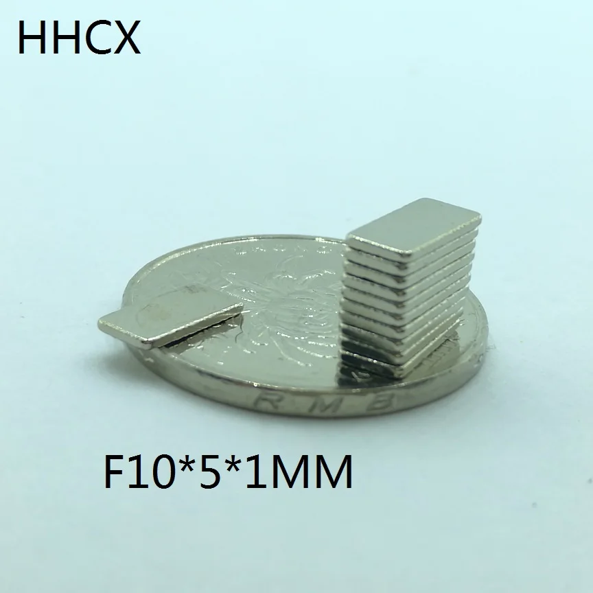 50 шт./лот магнит 10x5x1 мм N35 Сильный квадратный NdFeB редкоземельный магнит 10*5*1 мм неодимовые магниты 10мм x 5мм x 1мм