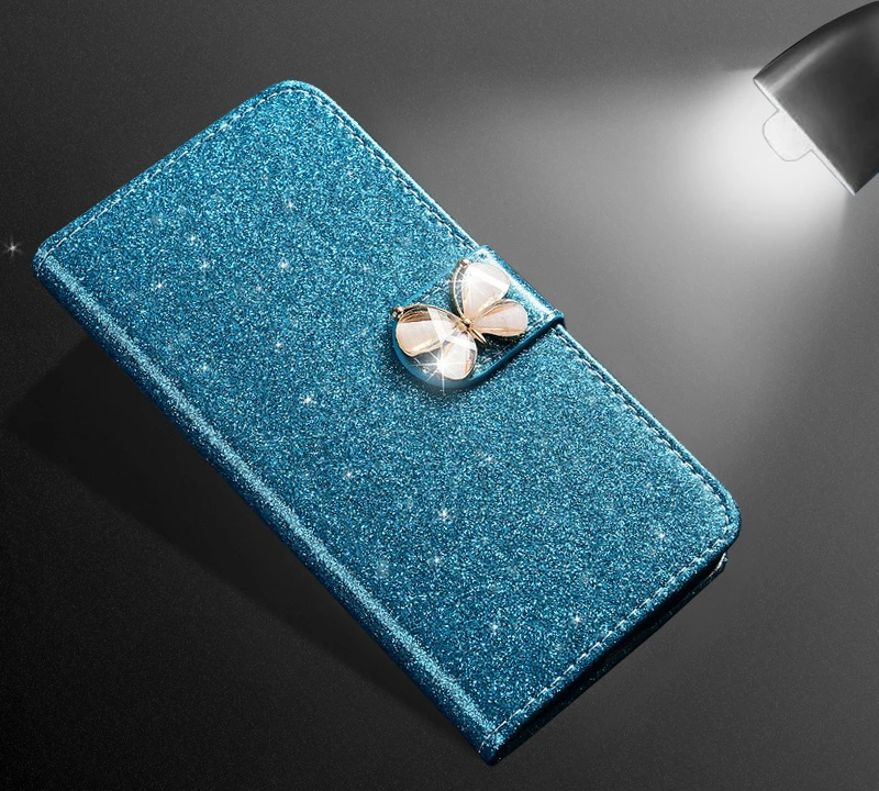 Flip Leather Glitter Phone Case For Nokia 5 6 7 plus 8 1 3.1 Plus 5.1 x5 6.1 6 x6 Luxury Wallet Cover Cases