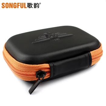 

Classic Earphone Box Headphone Case Bag with Zipper PU Leather Mini Storage Holder Box Organizer for Earphone/USB Cable/Charger