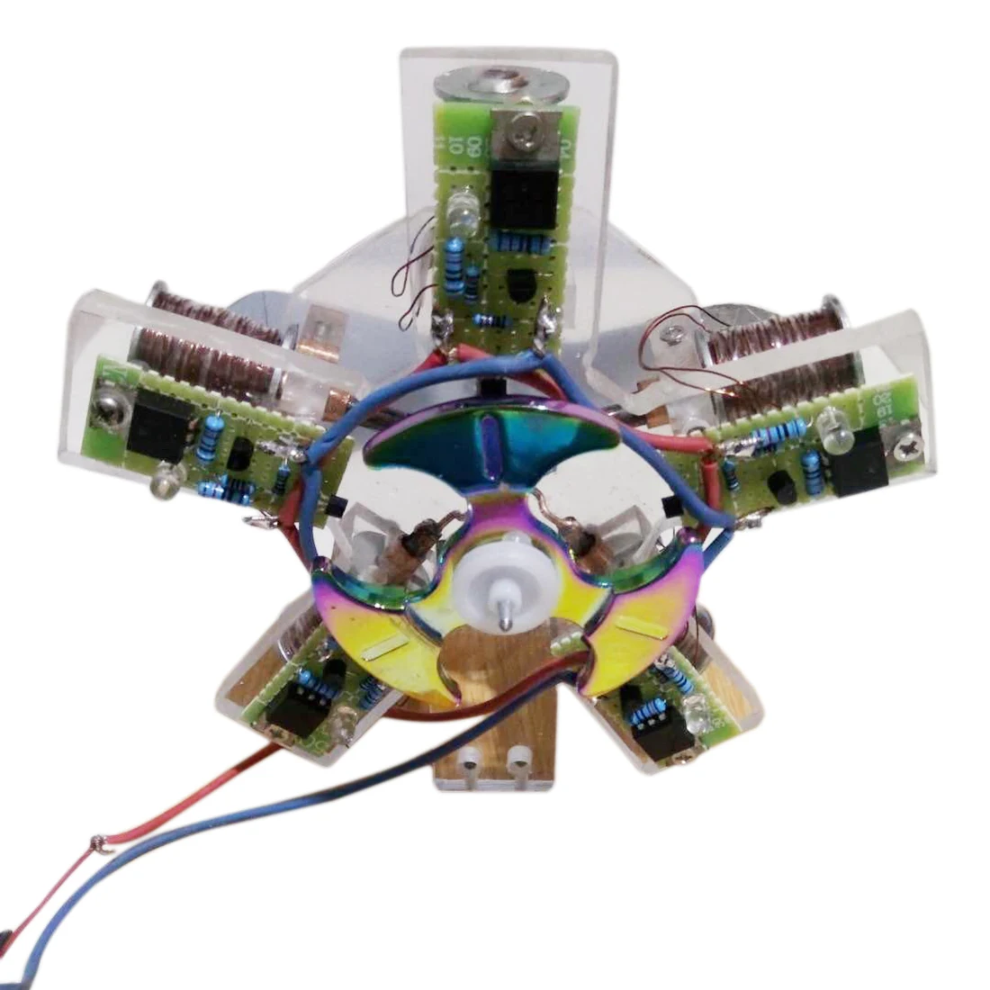 

Free Shipping 1 Pcs Star Shape Aircraft Head Engine Model Electromagnet Engine Toy Model Kit
