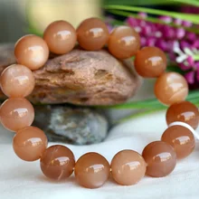 Подлинный Оранжевый Золотой Flash Sunstone отделка стрейч браслет с круглыми бусинами 10 Fit Ювелирные изделия «сделай сам» оптом скидка