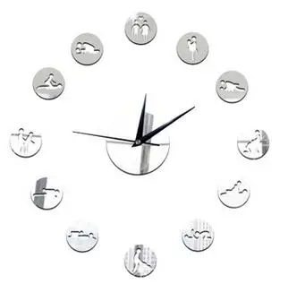 Fun Clock 24Hours Sex Clock Novelty Sex Positions Wall Clock Acrylic 3D ...