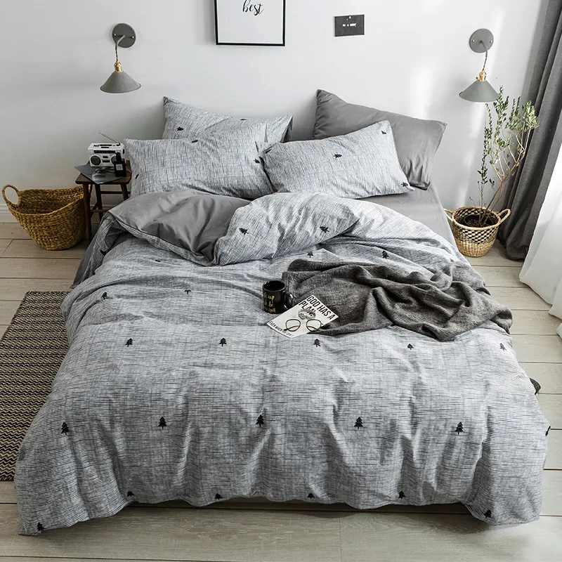

Modern Minimalist European Style 3/4pcs Cotton Flamingo Bedding Set Twin Queen King Size Bed Set Duvet Cover Bed Sheet Set Soft