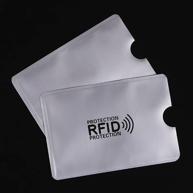 

3Pcs Anti Rfid Blocking Reader Lock Bank Card Holder ID Bank Card Case Rfid Protection Metal Credit Card Holder Aluminium CH002