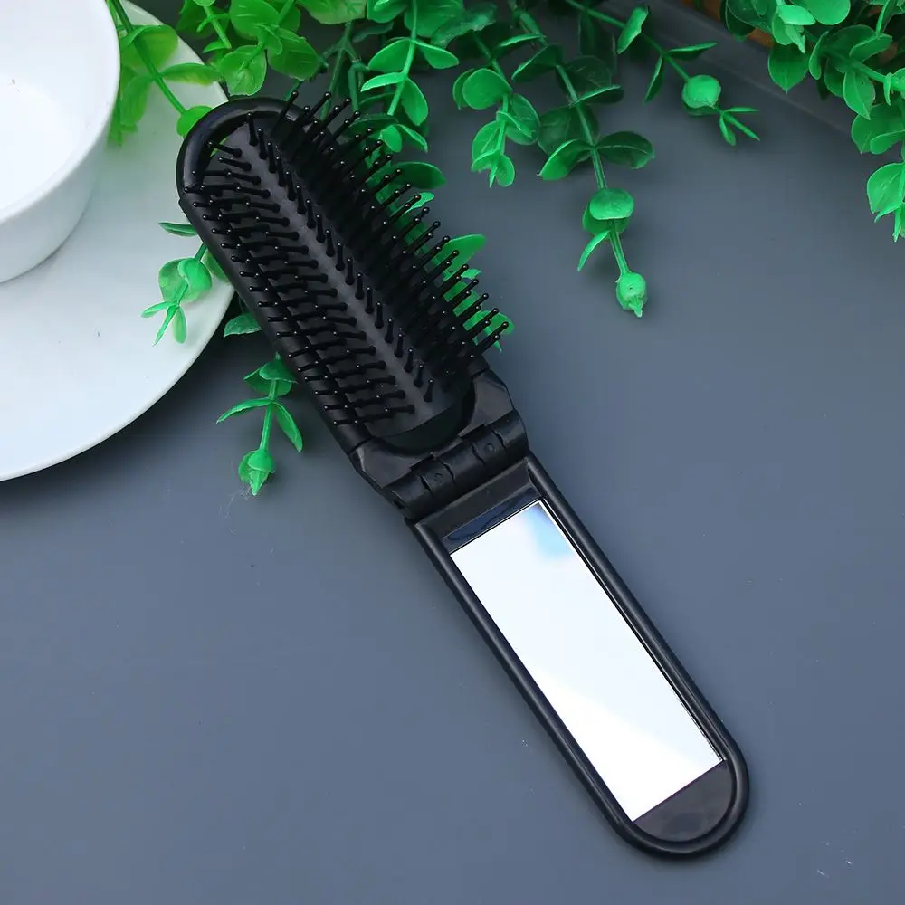 

New Hair Comb Travel Portable Mini Folding Hair Brush Airbag Massage With Mirror For Pocket Size Girls Travel Comb Hair Styling