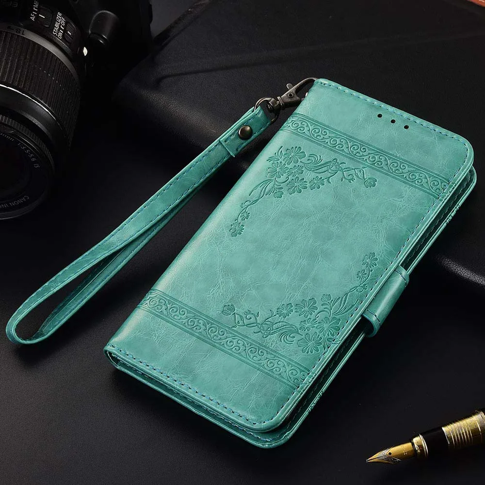 oil Mint Green Флип кожаный чехол для lenovo Z6 Pro Fundas с цветочным принтом специальный кошелек Стенд чехол с ремешком - Цвет: oil Mint Green