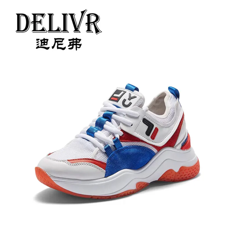 Sport Mélangée Feminino Delivr De Espadrilles Tenis Pour Dames Plate Vulcanisées White Décontractées Luxe Chunky forme Chaussures Femme Couleur uPZOikXT