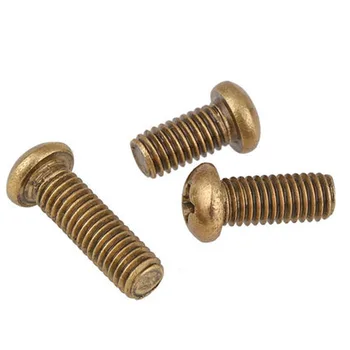 

5pcs M6 brass Cross Round head screw Pan heads machine bolt Phillips screws 10mm-40mm Length