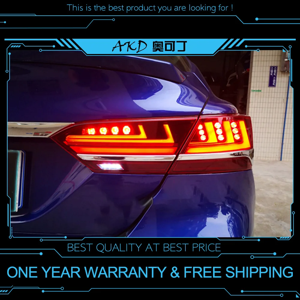 

AKD tuning cars Tail lights For Toyota Camry 2018 Taillights LED DRL Running lights Fog lights angel eyes Rear parking lights