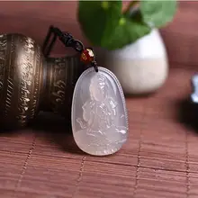 Светлое пятно натуральный белый Манао татхагата Будда кулон Зодиака Цепочки и ожерелья