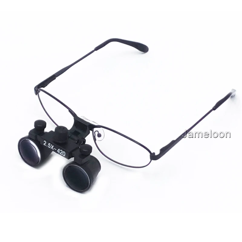  Metal box 2.5 times near sight removable glass surgical operation loupe with led head light dental  - 32575565215