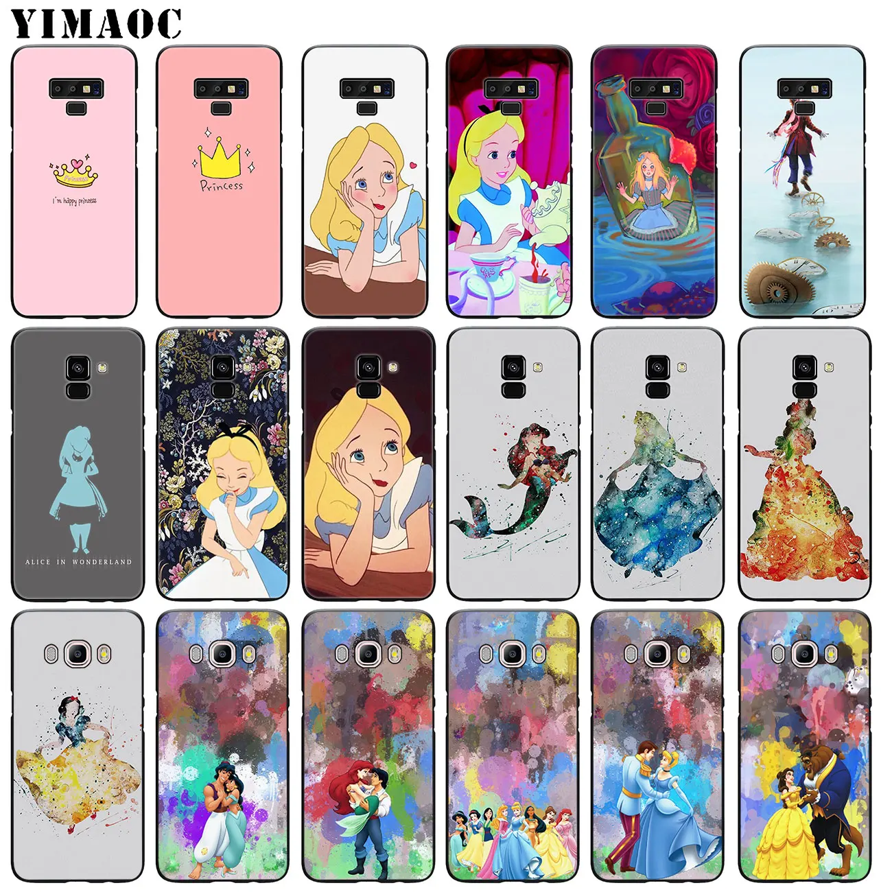 

YIMAOC Alice in Wonderland princess Soft Silicone Phone Case for Samsung Galaxy A6 Plus A9 A8 A7 2018 A3 A5 2016 2017 Note 9 8