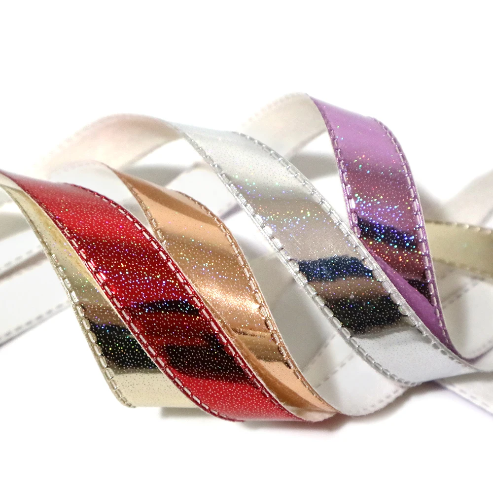 

David accessories 5/8" 16mm Laser Synthetic Leather Ribbon Tape 5 Yards,DIY Handmade Materials Garment Bows Bags,5Yc6977