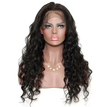Pre Plucked Full Lace Human Hair Wigs Bleached Knots With Baby Hair 250% Density Loose Weave Indian Hair Wig Virgin You May