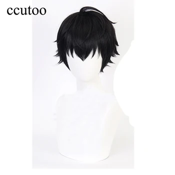 

Division Rap Battle Hypnosis MIC Yamada Saburo Short Black Fluffy Synthetic Hair Cosplay Wig + Wig Cap