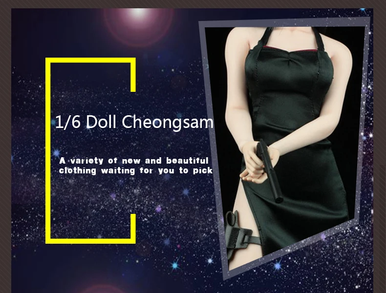 Bk 1/6 Female Killer Cheongsam Dress Suit Ada Wong 12" Body Action Figure Doll 