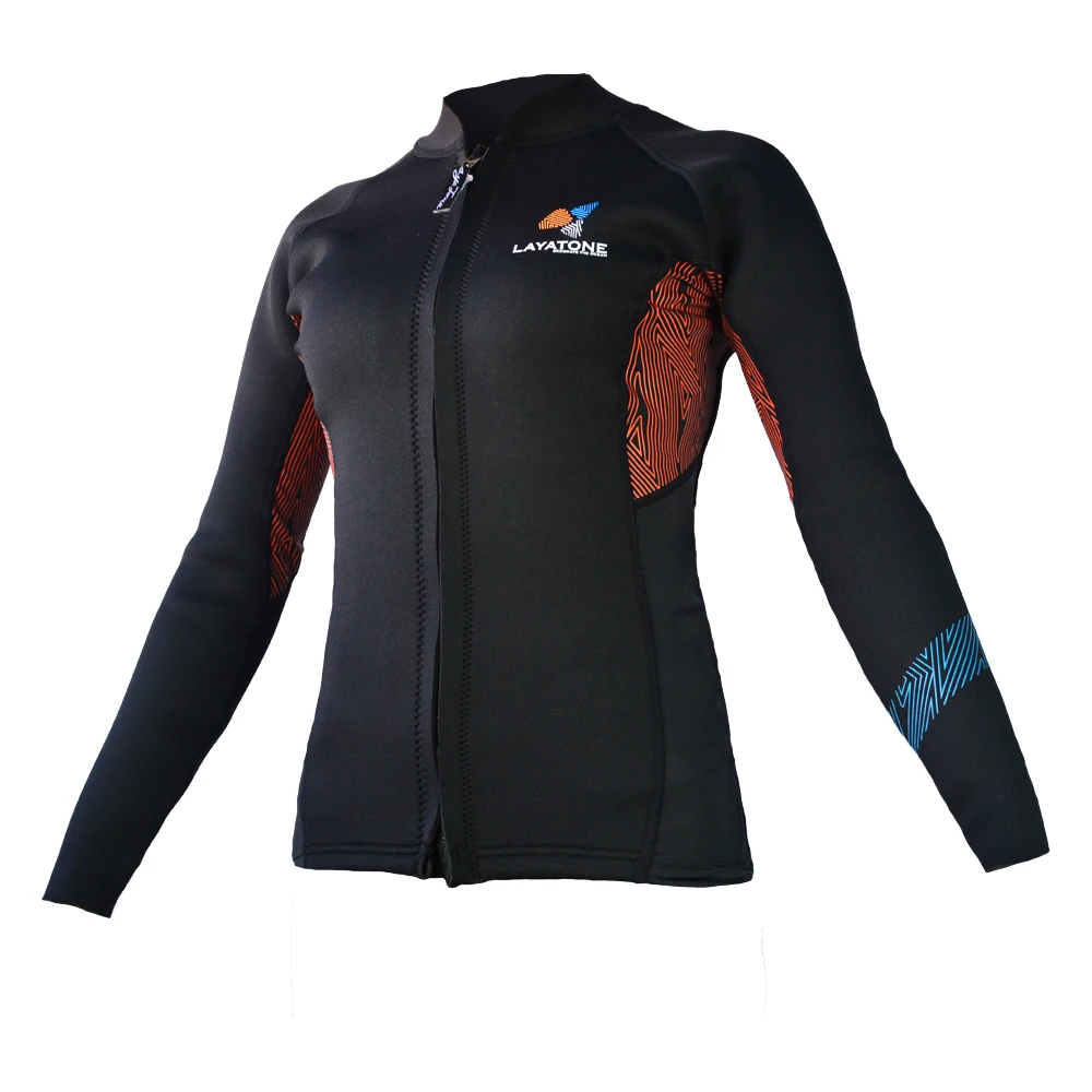 Layatone Wetsuit Top Women 3mm Neoprene Diving Jacket Surfing