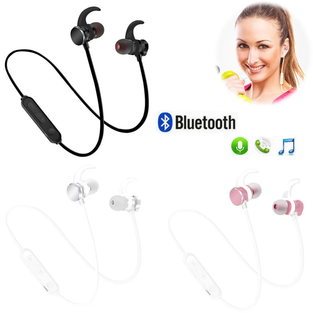 Noise Cancelling Sports Magnetic Earphones Wireless Bluetooth Stereo Headphones Headset for iPhone XS XR X Samsung Motorola LG