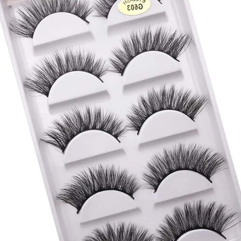 

5 pairs 3d mink false eyelashes natural long 3d mink lashes fluffy lashes soft eyelash extension makeup kit cilios with tweezers