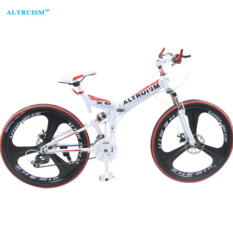 Altruism X6 21 Speed Folding Bike Bicycle Mountain Cycling Bicicleta 26 Steel Bicicletas Mens Mountain Bisiklet Taga Stroller