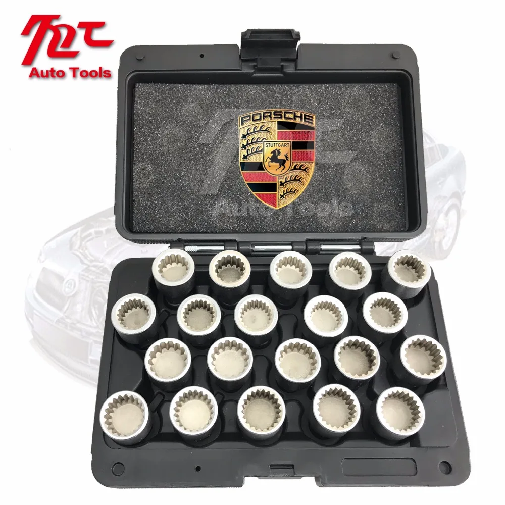 

Made in Taiwan 20PCS Tire Anti-theft Screw Disassembly Tool Key Sleeve for Porsche