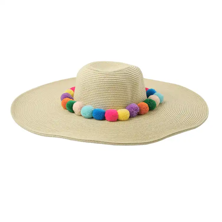pom pom beach hat