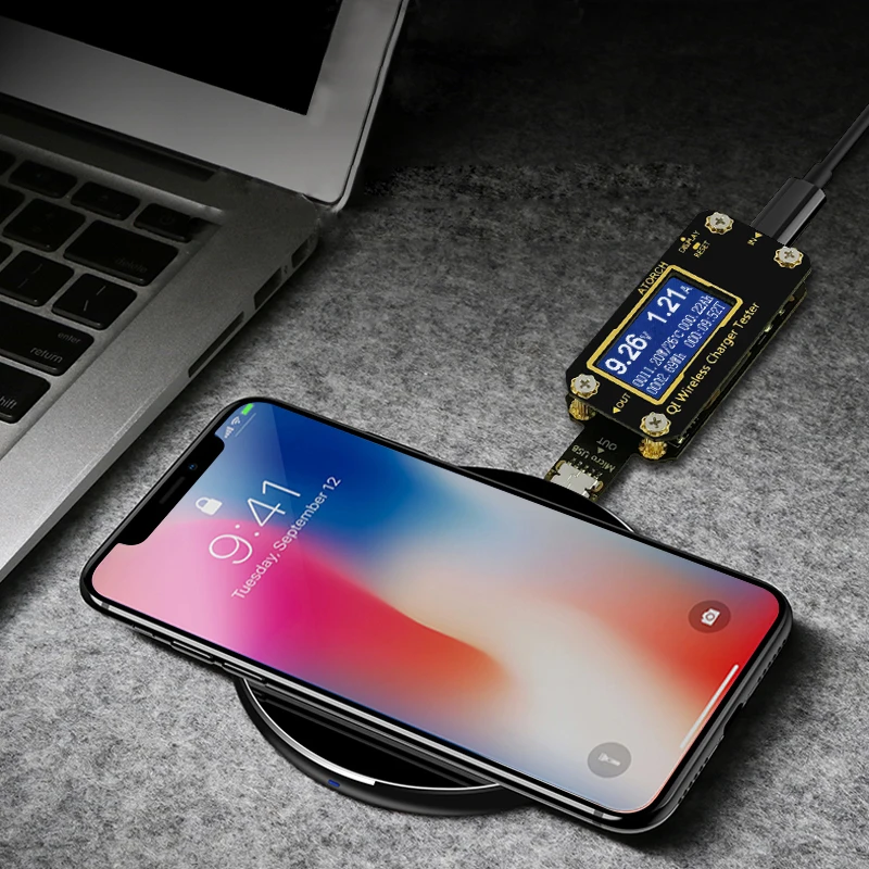 QI Беспроводное зарядное устройство Micro USB тестер напряжения Амперметр SAMSUNG S8 S6 Edge