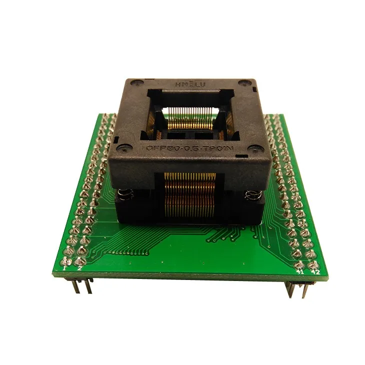 Tqfp80 fqfp80 qfp80 para dip80 programação soquete