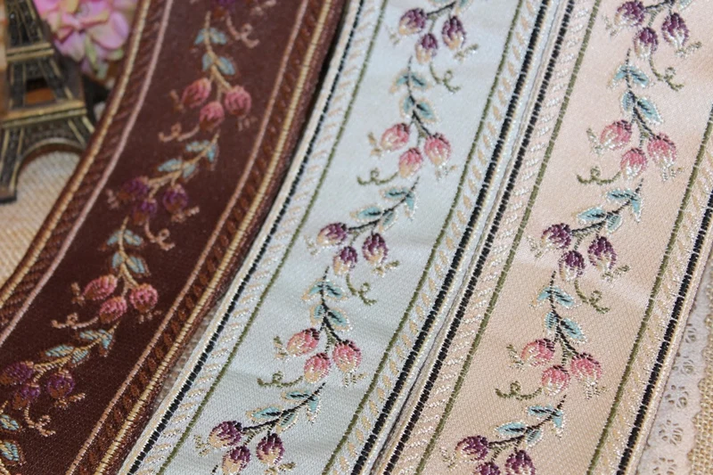 4 meter/stuk breed 5.8 cm Jacquard Geweven Lint klassieke kleine ... 4 meter/stuk breed 5.8 cm Jacquard Geweven Lint klassieke kleine ...