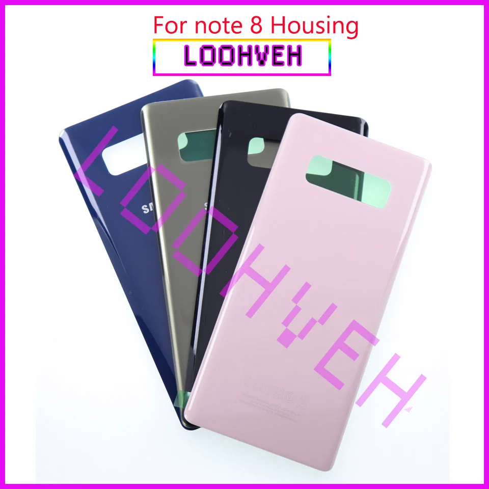 

Glass SAMSUNG Galaxy Note 8 N9500 N950F Back Battery Cover Door Rear Housing Case Replacement Adhesive Sticker 6.3 Inch