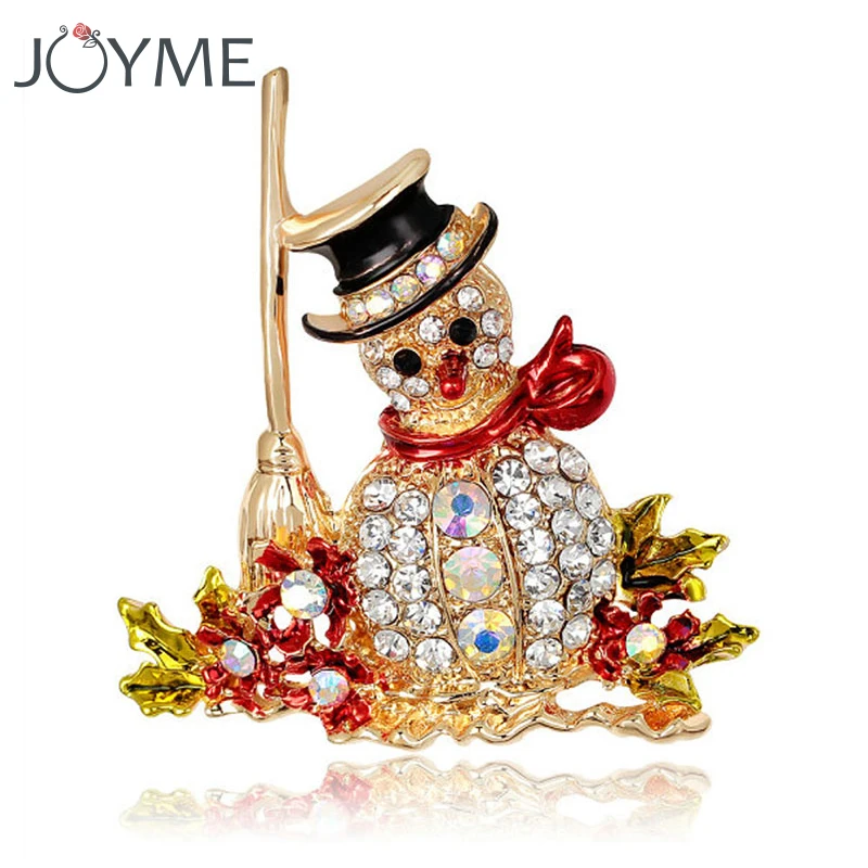 Женская Брошь в виде снеговика и рождественской елки|enamel brooches for women|brooches womenenamel
