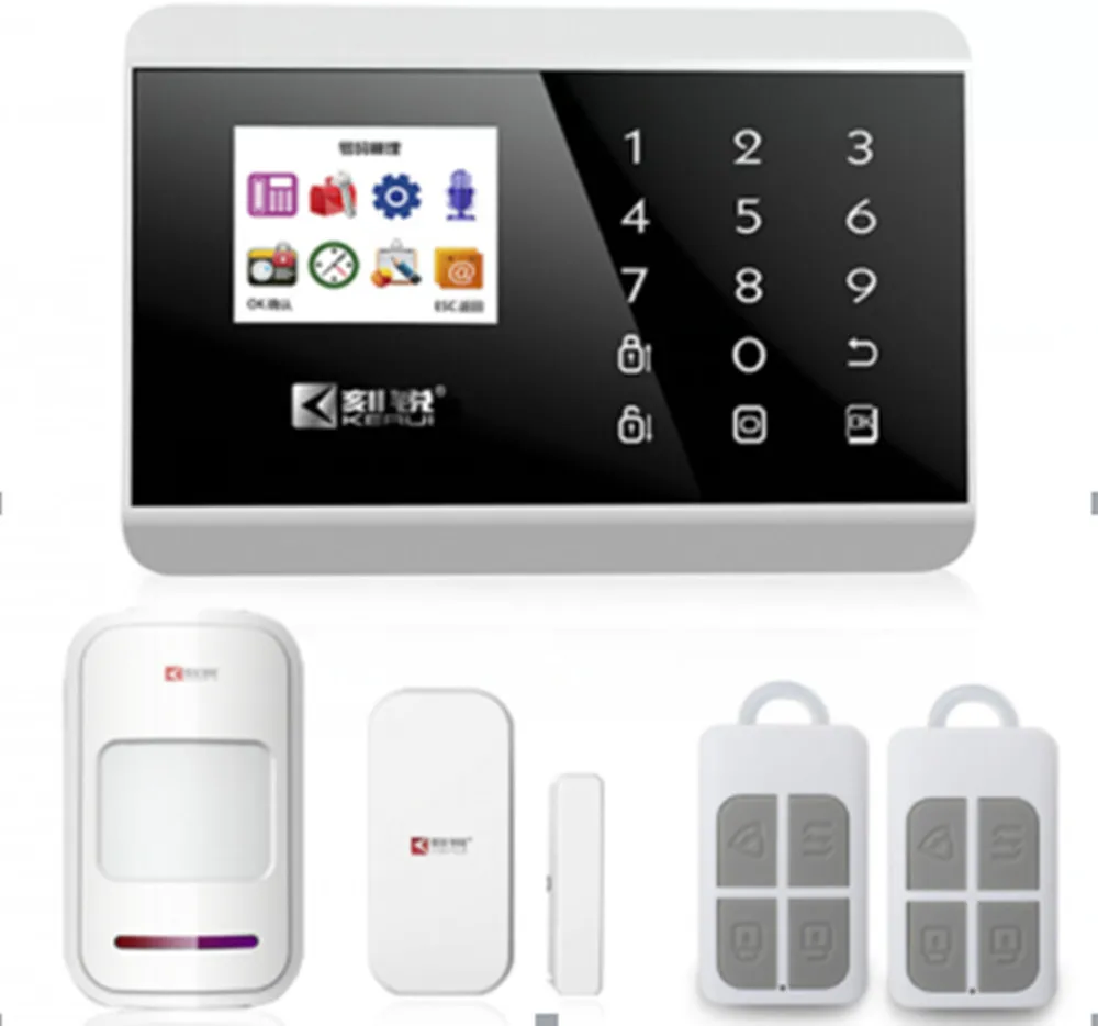 

Touch Keypad TFT Color Display Dual Network GSM&PSTN Burglar Alarm System