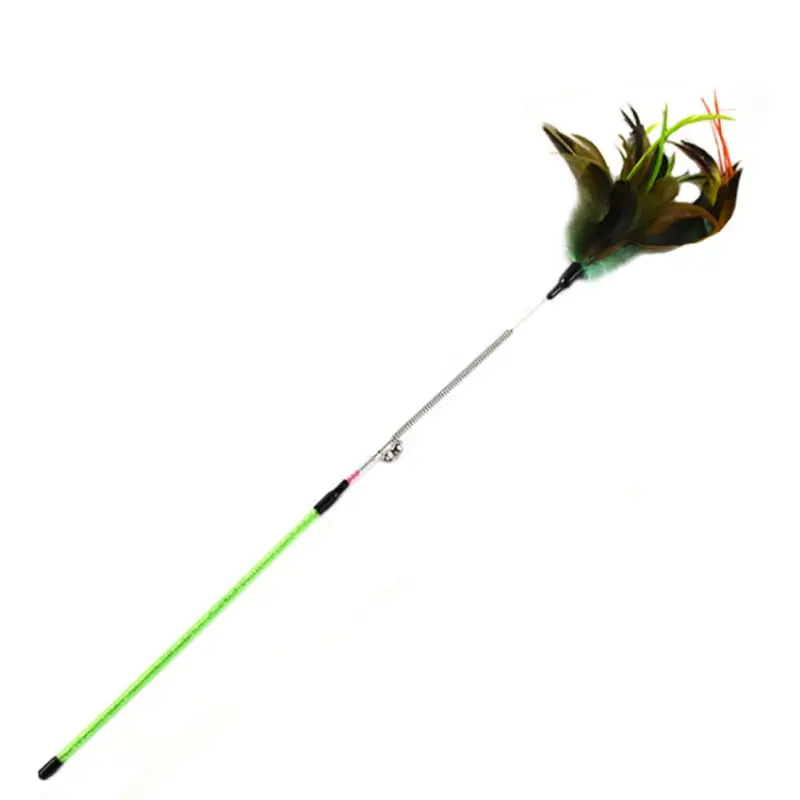 Title 6, Funny Spiral Pet Cat Toys Colorful Feather Teas...