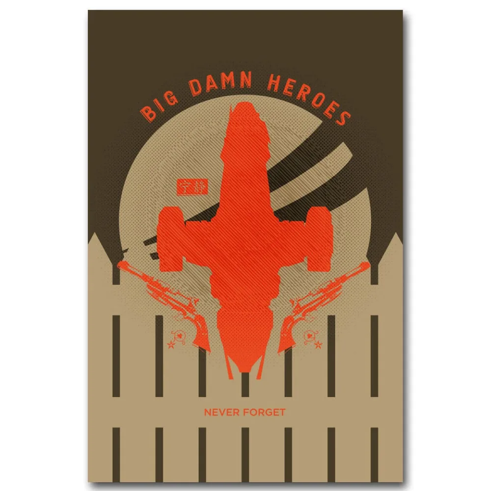 Hot New Firefly Serenity Classic TV Series-Silk Art Poster Wall Sicker Decoration Gift