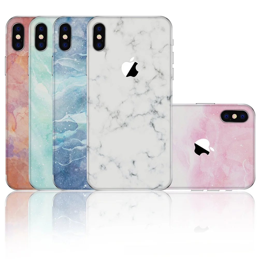 

Phone Back Cover Frosted Stickers Marble Pattern Color Film Waterproof Scratch-resistant Phone Stickers Film for iPhone X