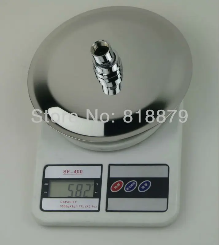 

2mm-Thick 8" shower rose retractable stainless bathroom rain shower head water saving showerhead shower heads brushed nickel