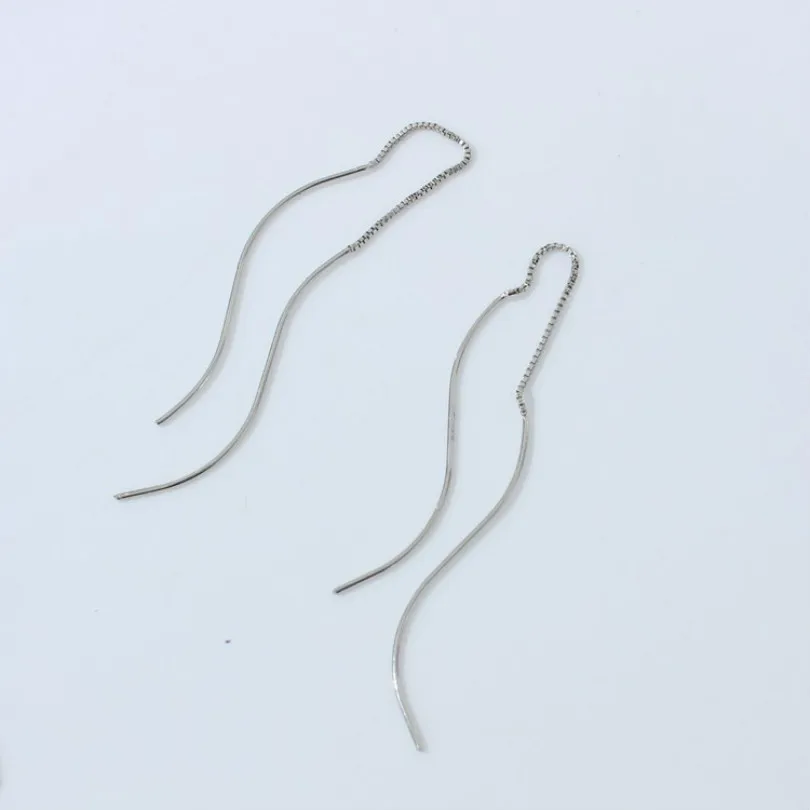 Корейская версия новой богемной моды ювелирных изделий простой s-образный крюк симметричные длинные серьги с кисточками женские элегантные серьги