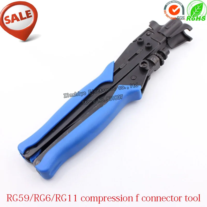 

RG59 RG6 RG11 cable compression f-type connector Crimping pliers tool RG59 RG6 RG11 f connector Compression Tool