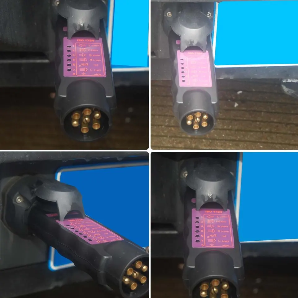 Vehicle 7 Pin Trailer Towing Light Cable Circuit Plug Socket Tester